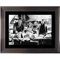 Affiche encadrée Noir et Blanc: La Traversée de Paris - Gabin Bourvil Funés - 50x70 cm . (Cadre Glascow)